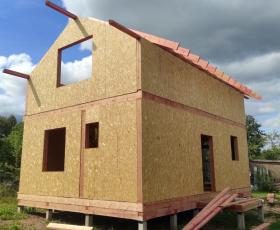 Строительство дома из СИП панелей в д. Остров