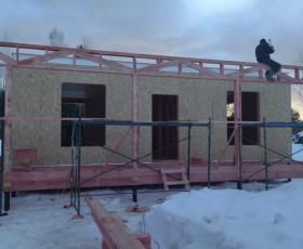 Строительство дома из СИП панелей в д. Заозерье