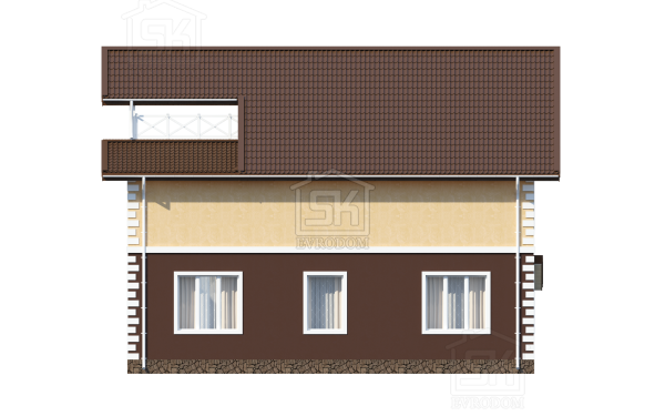 Дом из СИП панелей по проекту Вилючинск - фасад